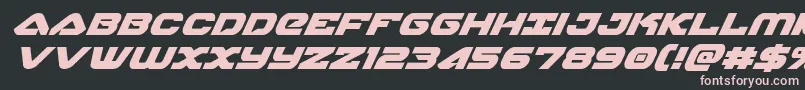 skyhawksuperital Font – Pink Fonts on Black Background
