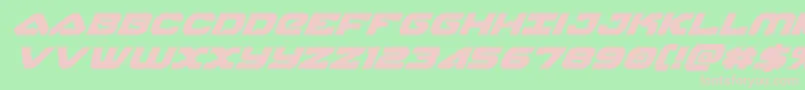 skyhawksuperital Font – Pink Fonts on Green Background