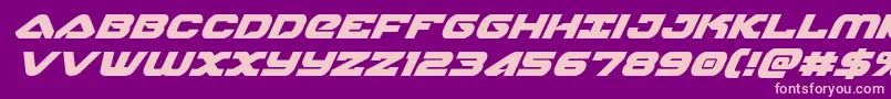 skyhawksuperital Font – Pink Fonts on Purple Background