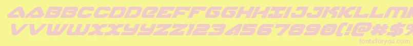 skyhawksuperital Font – Pink Fonts on Yellow Background