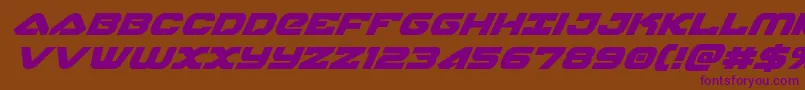 skyhawksuperital Font – Purple Fonts on Brown Background
