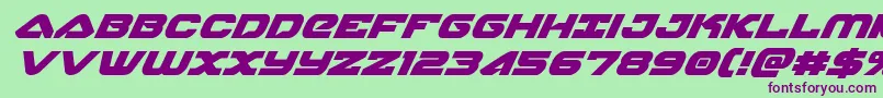 skyhawksuperital Font – Purple Fonts on Green Background