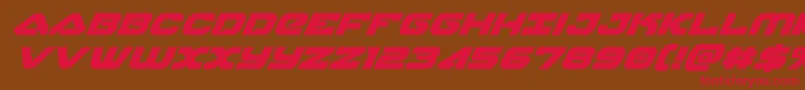 skyhawksuperital-fontti – punaiset fontit ruskealla taustalla