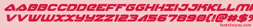 skyhawksuperital Font – Red Fonts on Pink Background