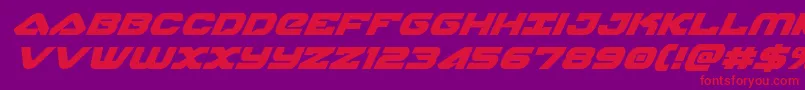 skyhawksuperital Font – Red Fonts on Purple Background