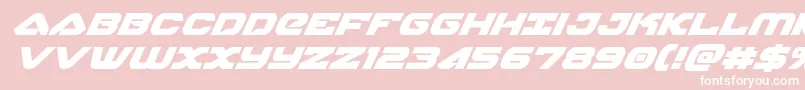 skyhawksuperital Font – White Fonts on Pink Background