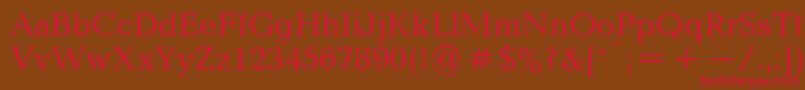 Baltica Font – Red Fonts on Brown Background