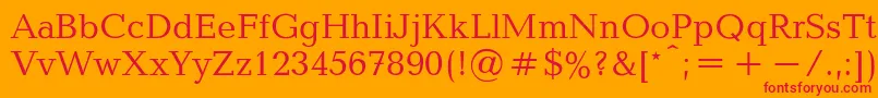 Baltica Font – Red Fonts on Orange Background