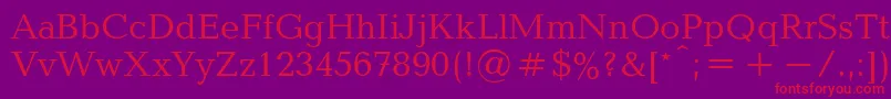 フォントBaltica – 紫の背景に赤い文字