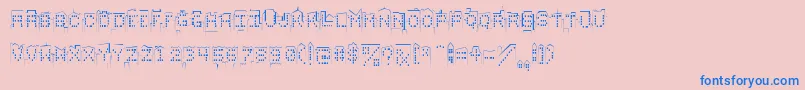 skylinesketch Font – Blue Fonts on Pink Background