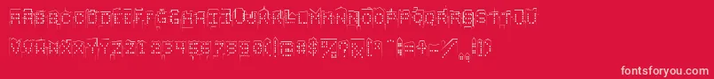 skylinesketch Font – Pink Fonts on Red Background