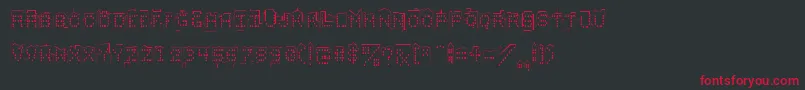 skylinesketch Font – Red Fonts on Black Background