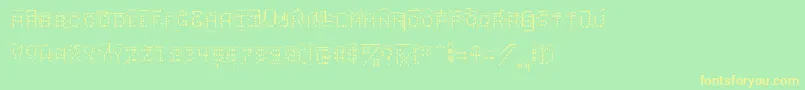 skylinesketch-fontti – keltaiset fontit vihreällä taustalla
