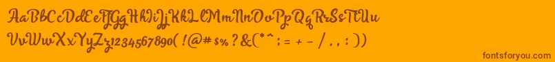 Skyoval Typeface Free Demo Font – Brown Fonts on Orange Background