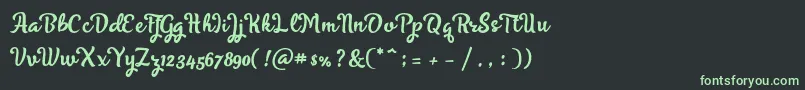 Czcionka Skyoval Typeface Free Demo – zielone czcionki na czarnym tle