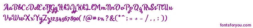 Шрифт Skyoval Typeface Free Demo – фиолетовые шрифты на белом фоне