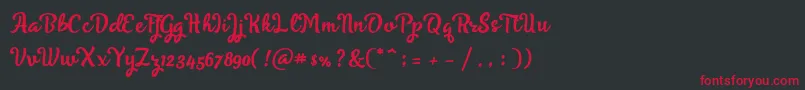 Skyoval Typeface Free Demo Font – Red Fonts on Black Background