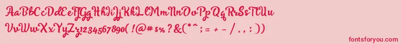 Skyoval Typeface Free Demo Font – Red Fonts on Pink Background