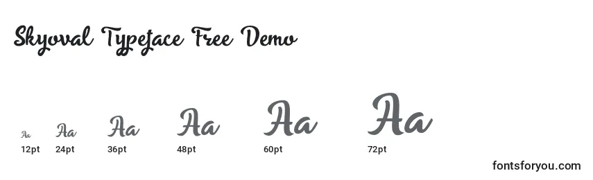 Größen der Schriftart Skyoval Typeface Free Demo
