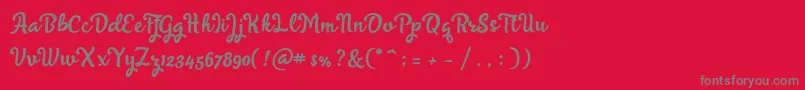 Police Skyoval Typeface Free Demo – polices grises sur fond rouge