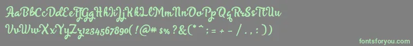 Czcionka Skyoval Typeface Free Demo – zielone czcionki na szarym tle
