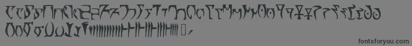 Skyrim Daedra-Schriftart – Schwarze Schriften auf grauem Hintergrund