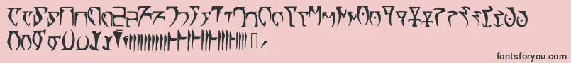 Skyrim Daedra Font – Black Fonts on Pink Background