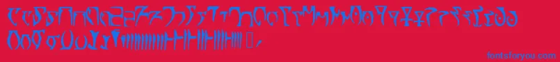 Skyrim Daedra Font – Blue Fonts on Red Background