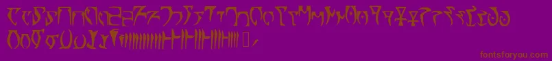 Skyrim Daedra Font – Brown Fonts on Purple Background