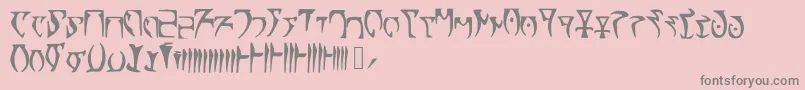 Skyrim Daedra Font – Gray Fonts on Pink Background