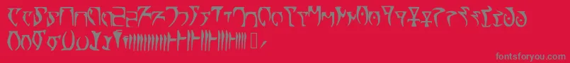 Skyrim Daedra Font – Gray Fonts on Red Background