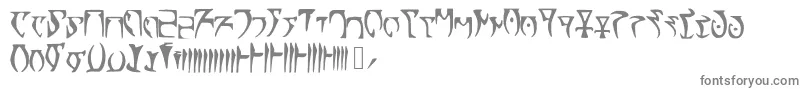 フォントSkyrim Daedra – 白い背景に灰色の文字