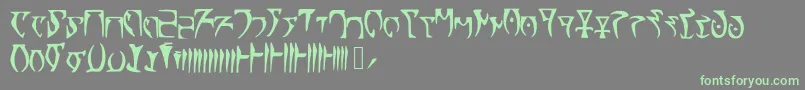 Skyrim Daedra-Schriftart – Grüne Schriften auf grauem Hintergrund