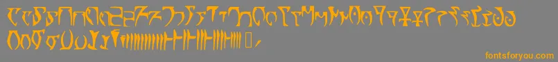 Skyrim Daedra Font – Orange Fonts on Gray Background