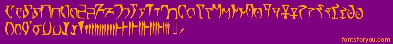 Skyrim Daedra Font – Orange Fonts on Purple Background