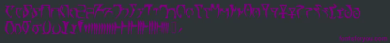 Czcionka Skyrim Daedra – fioletowe czcionki na czarnym tle