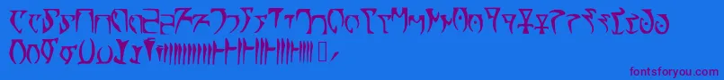 Skyrim Daedra Font – Purple Fonts on Blue Background