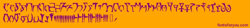 Skyrim Daedra Font – Purple Fonts on Orange Background