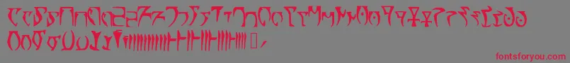 Skyrim Daedra Font – Red Fonts on Gray Background