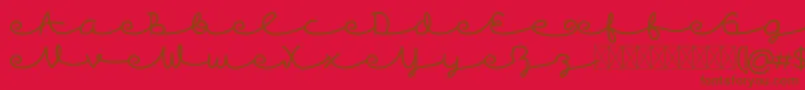 Skywave Free Font – Brown Fonts on Red Background
