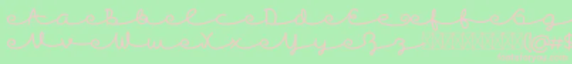 Skywave Free Font – Pink Fonts on Green Background