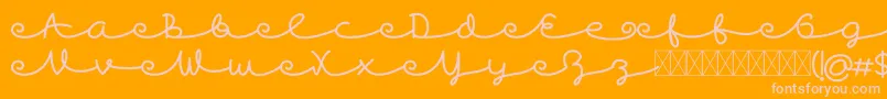 Skywave Free Font – Pink Fonts on Orange Background