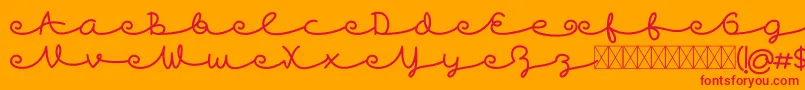 Skywave Free Font – Red Fonts on Orange Background