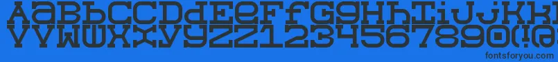 フォントSlabberton – 黒い文字の青い背景
