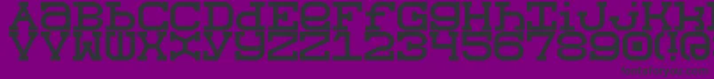 フォントSlabberton – 紫の背景に黒い文字