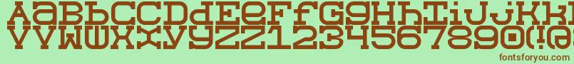 Slabberton Font – Brown Fonts on Green Background