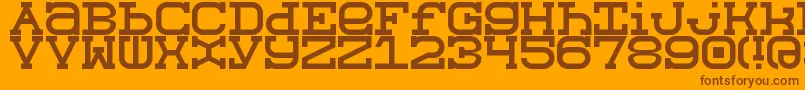 Slabberton Font – Brown Fonts on Orange Background