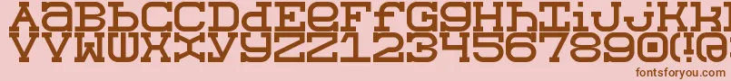 Slabberton Font – Brown Fonts on Pink Background