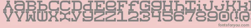 Slabberton Font – Gray Fonts on Pink Background