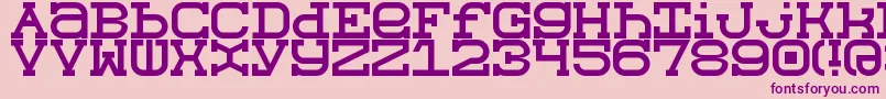 Slabberton Font – Purple Fonts on Pink Background